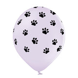 Latex Pastel Paw Print Balloons | 12" | Pack of 6
