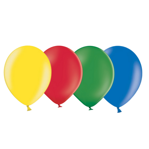 Yellow, Red, Green & Blue  Latex Balloons - Portugal Flag