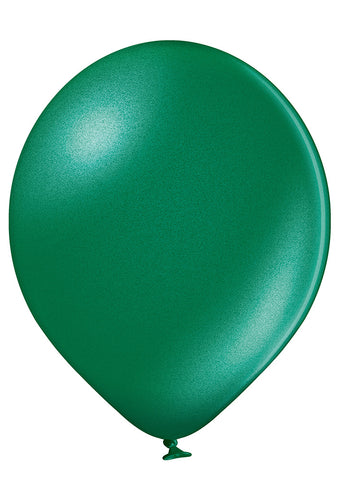 Latex Metallic Racing Green Balloons | 12"