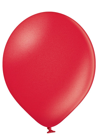 Latex Metallic Red Balloons | 12"