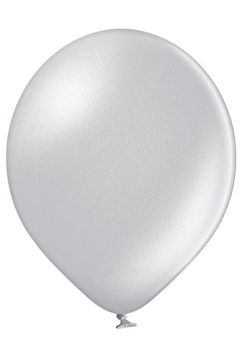 Latex Metallic Silver Balloons | 12"