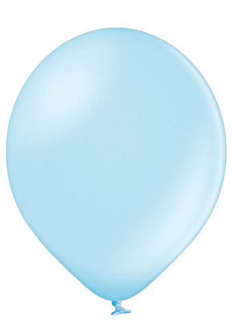 Latex Metallic Sky Blue Balloons | 12"