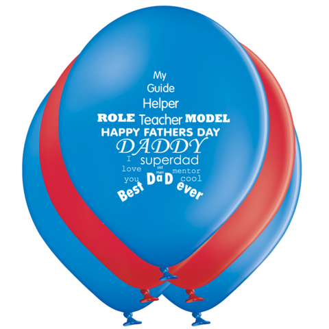 Latex Preprinted Father's Day Balloons | 12" | 10 Pack