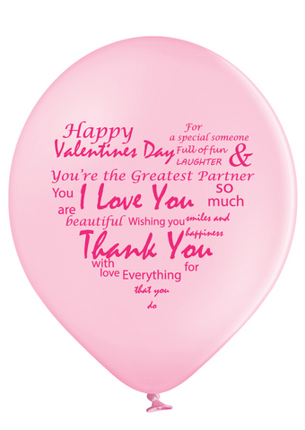 Latex Preprinted Valentine's Day Balloons | 12" | 10 Pack