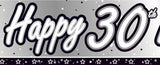 Multiple Designs - Black & Silver 'Age' Birthday Foil Banners | 9ft