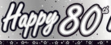 Multiple Designs - Black & Silver 'Age' Birthday Foil Banners | 9ft