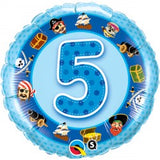 Multiple Age Designs - Foil Round 5 & Under Birthday Balloon | 18"