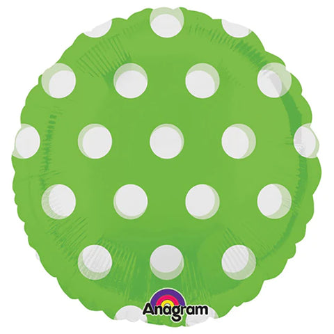 Green Spots Round Balloon  | 18"