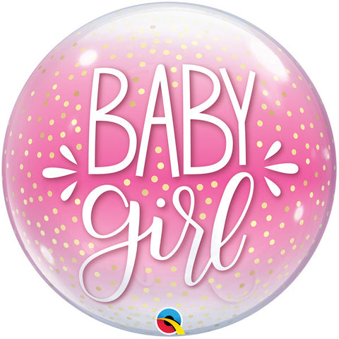 Bubble Message - Baby Girl Confetti Dots Balloon | 22"