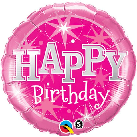 Pink Explosion Birthday Foil Balloon  | 18" | S40