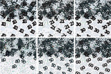 Multiple Numbers - Black & Silver 'Numbers' Birthday Confetti