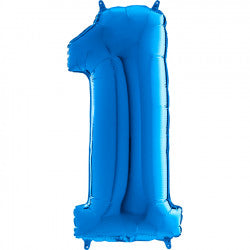Foil Numbers Blue Balloons | 26"