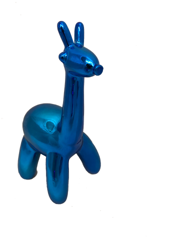 Small Blue Balloon Giraffe Ornament