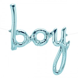 Balloon Banner Script "boy" Blue | 40"