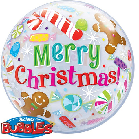 Christmas Candles and Treats Bubble Balloon | 22"