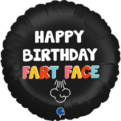 Happy Birthday Fart Face Foil Balloon | 18" | S40