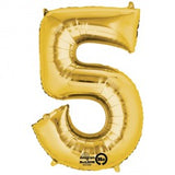 Foil Numbers Metallic Gold Balloons | 34"