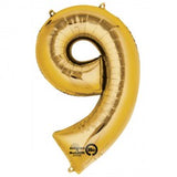 Foil Numbers Metallic Gold Balloons | 34"