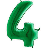 Foil Numbers Metallic Green Balloons | 40"