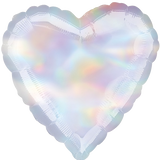 Foil Heart Pearlescent Plain Balloons | 18"