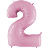 Foil Numbers Pale Pink Balloons | 26"