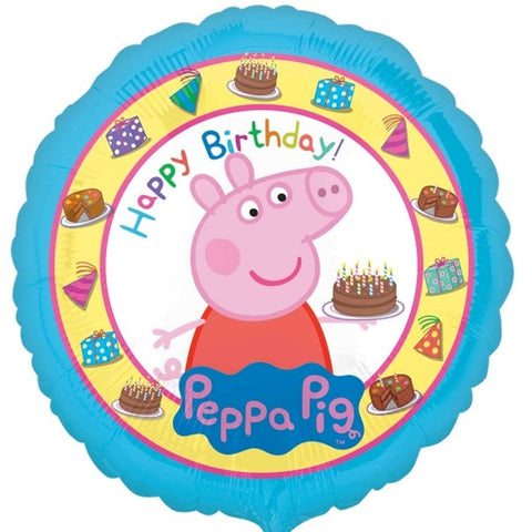 Foil Round Peppa Pig Cake Balloon | 18"
