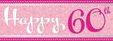 Multiple Designs - Pink 'Age' Birthday Foil Banners | 9ft