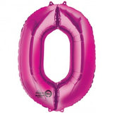 Foil Numbers Metallic Pink Balloons | 34"