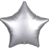 Foil Star Satin Luxe Plain Balloons | 19"