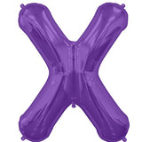 Foil Letters Metallic Purple Balloons | 34"