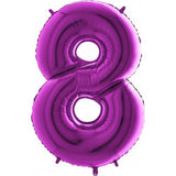 Foil Numbers Purple Balloons | 40"