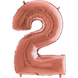 Foil Numbers Rose Gold Balloons | 26"
