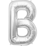Foil Letters Metallic Silver Balloons | 34"