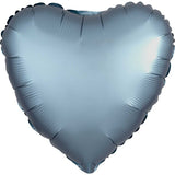 Foil Heart Satin Luxe Plain Balloons | 18"