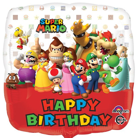 Super Mario Happy Birthday Foil Balloon | 18"
